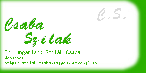 csaba szilak business card